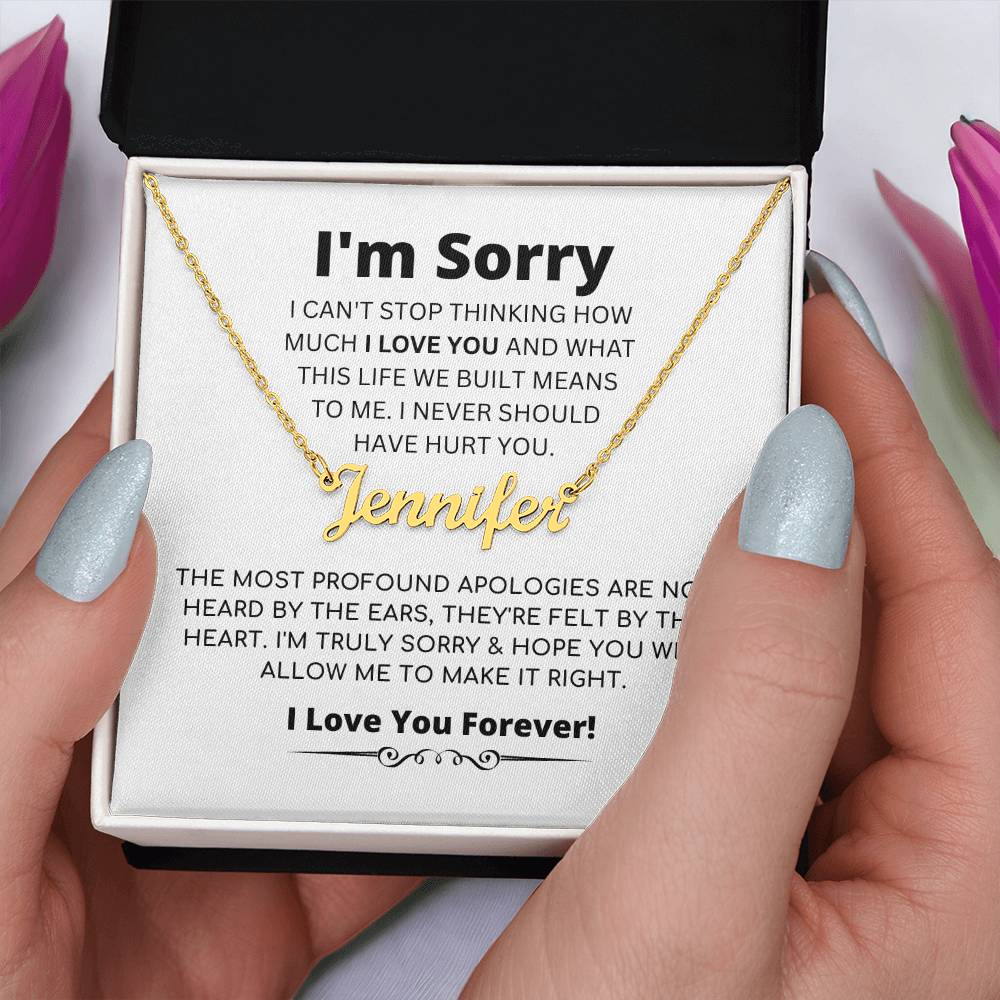 Apology Gift For Her - Personalized Name Necklace