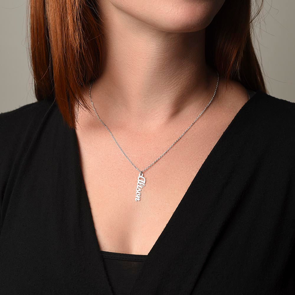 Apology Gift For Her - I Take Full Responsibility - Personalized Vertical Name Necklace