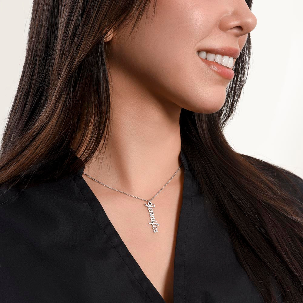 Apology Gift For Her - I Take Full Responsibility - Personalized Vertical Name Necklace
