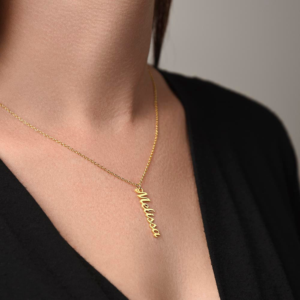 Apology Gift For Her - I Take Full Responsibility - Personalized Vertical Name Necklace