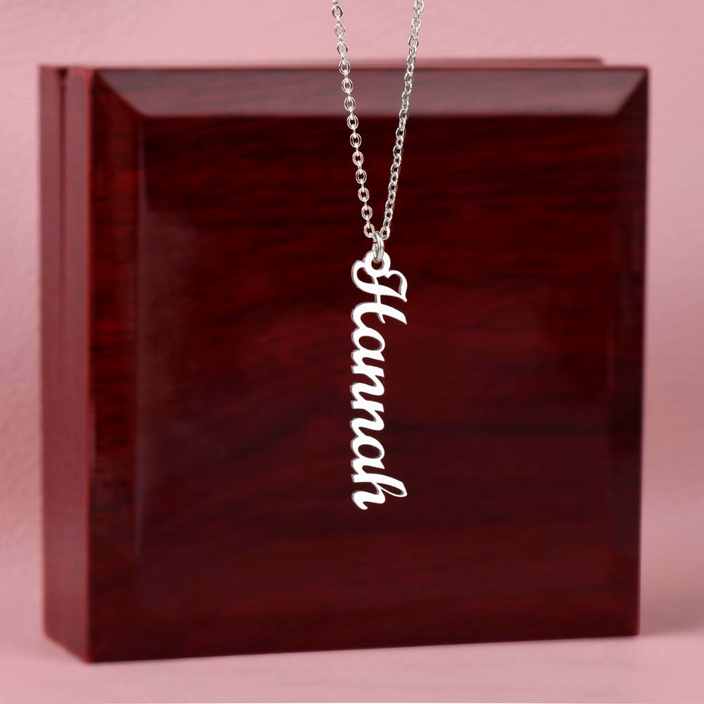 Apology Gift For Her - I Take Full Responsibility - Personalized Vertical Name Necklace