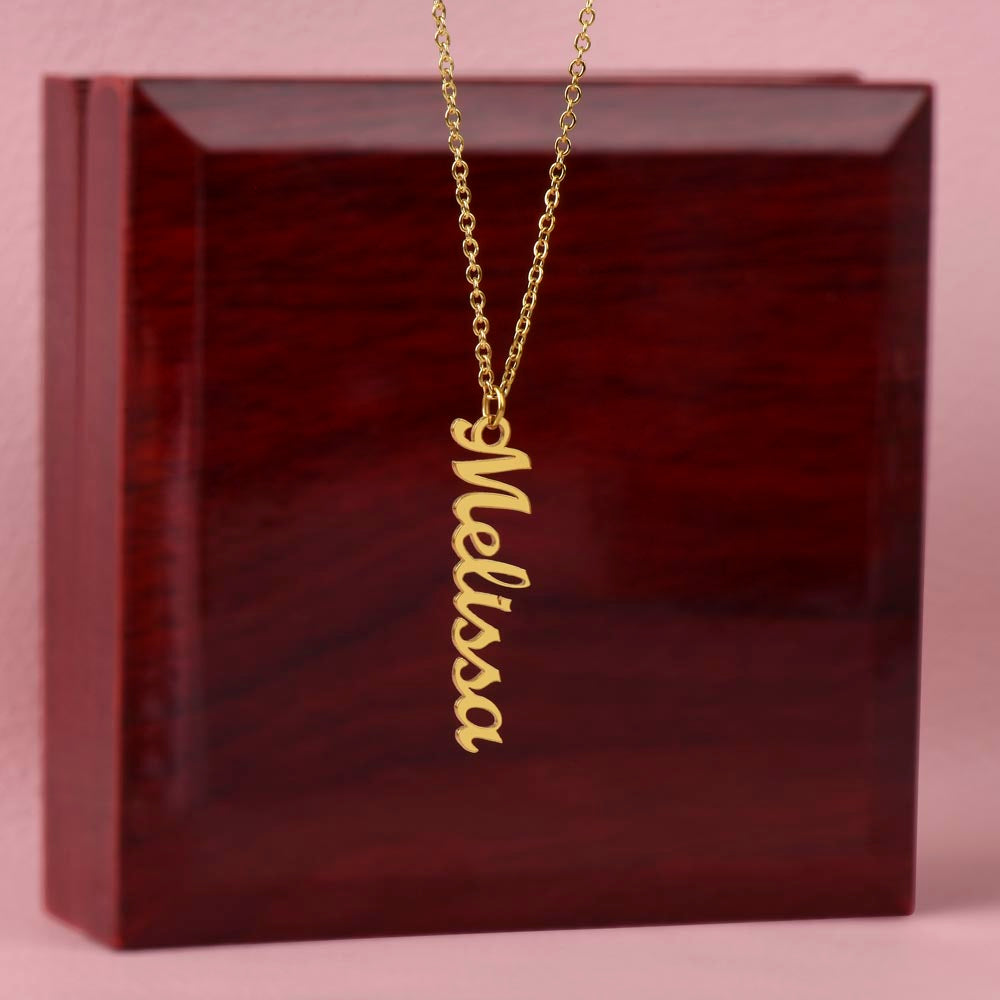 Apology Gift For Her - I Take Full Responsibility - Personalized Vertical Name Necklace