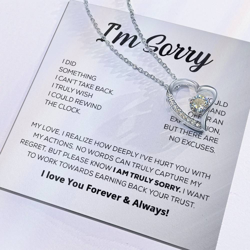 Apology Gift For Her - I'm Truly Sorry - Forever Love Necklace