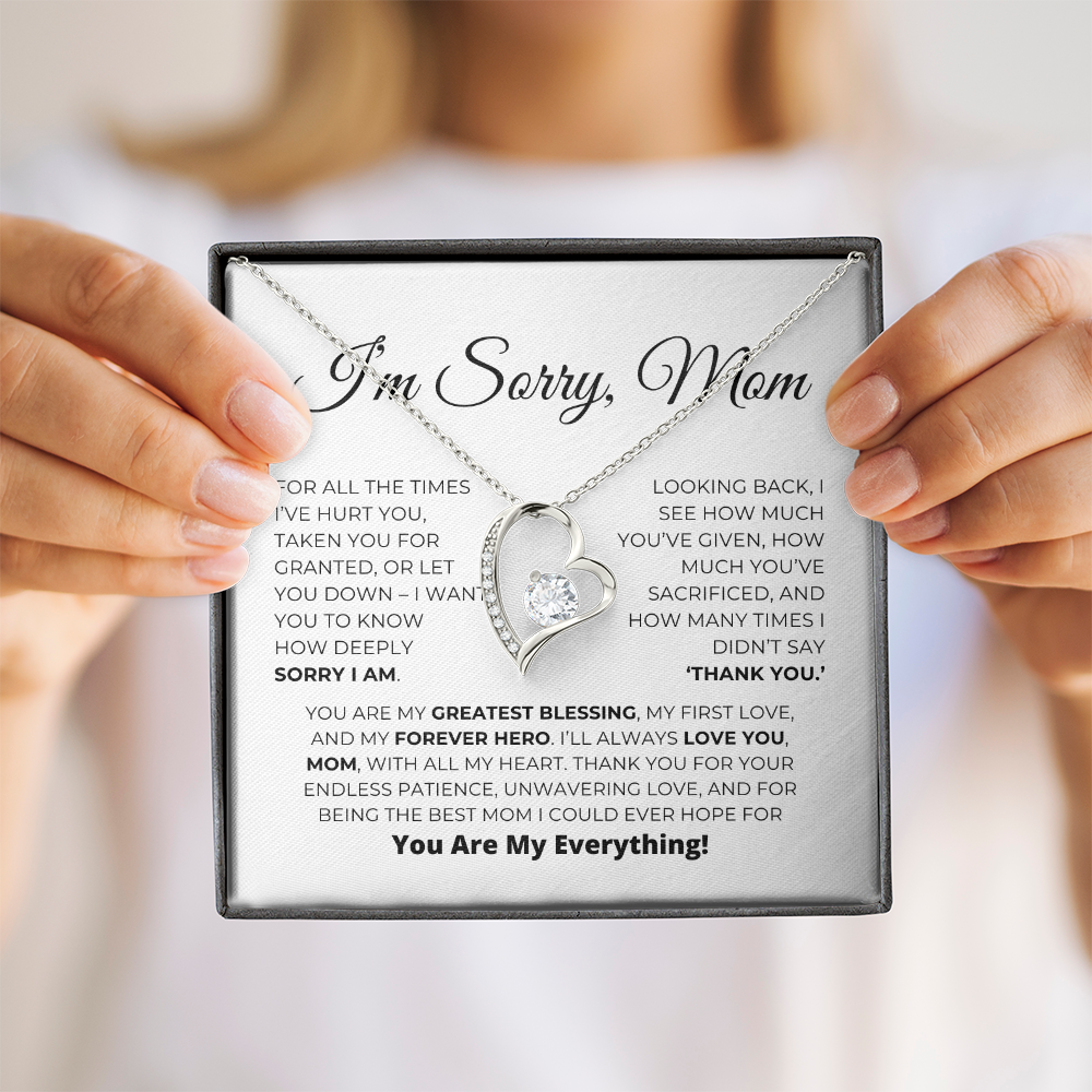 Greatest Blessing - Apology Gift For Mom - Forever Love Necklace