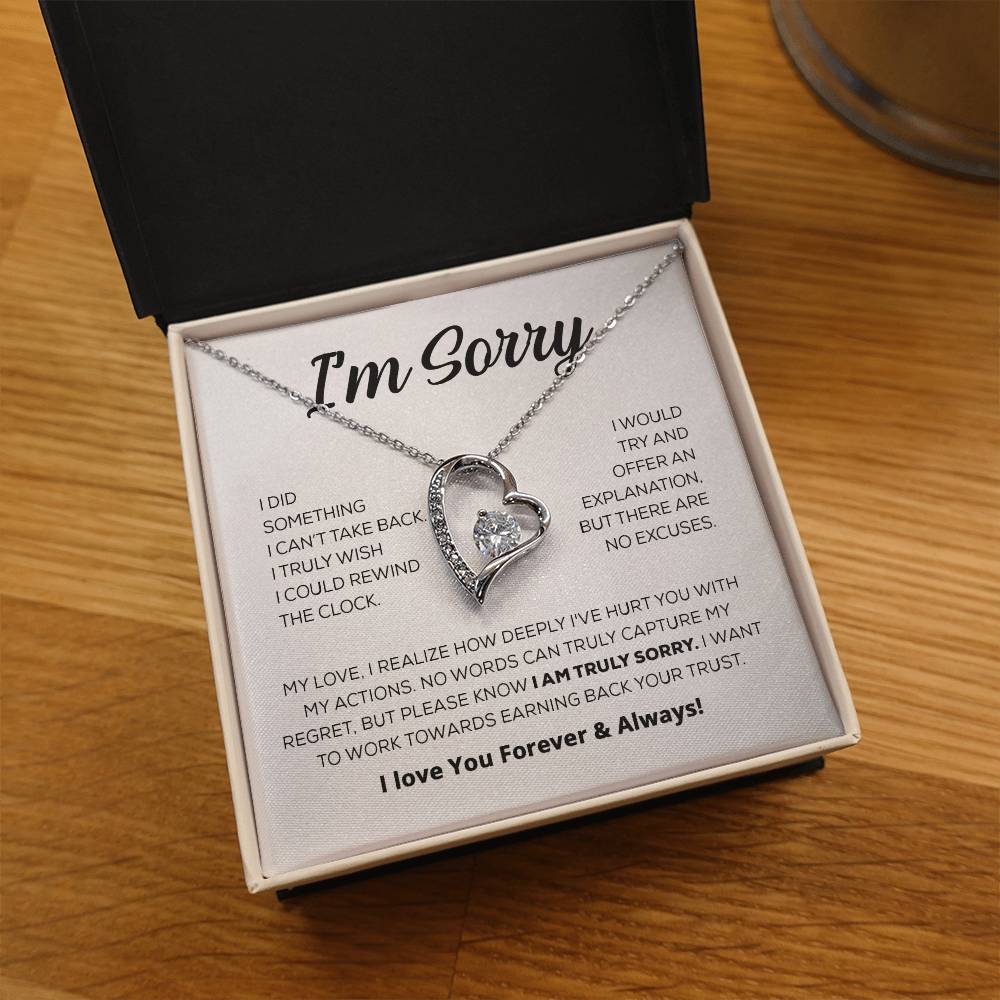 Apology Gift For Her - I'm Truly Sorry - Forever Love Necklace