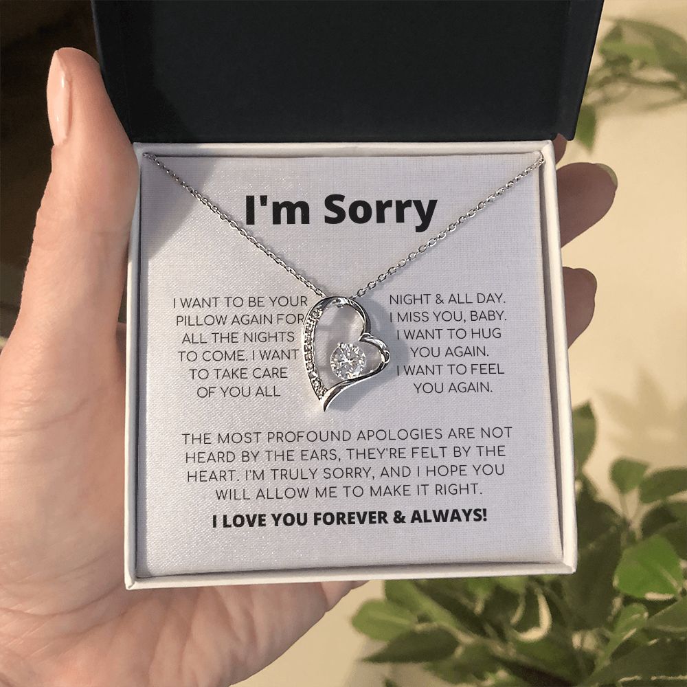 Apology Necklace For Her - I Want To Be Your Pillow - Forever Love Necklace