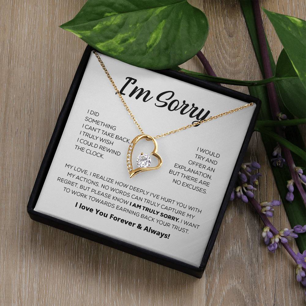 Apology Gift For Her - I'm Truly Sorry - Forever Love Necklace
