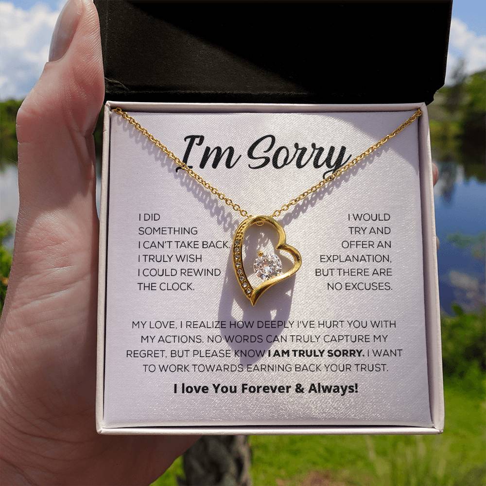 Apology Gift For Her - I'm Truly Sorry - Forever Love Necklace