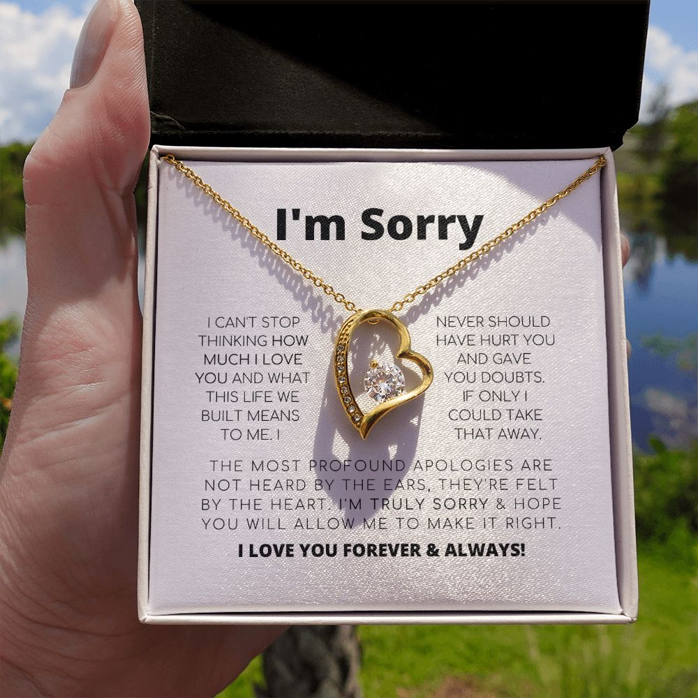 Apology Gift For Her - I'm Truly Sorry - Forever Love Necklace