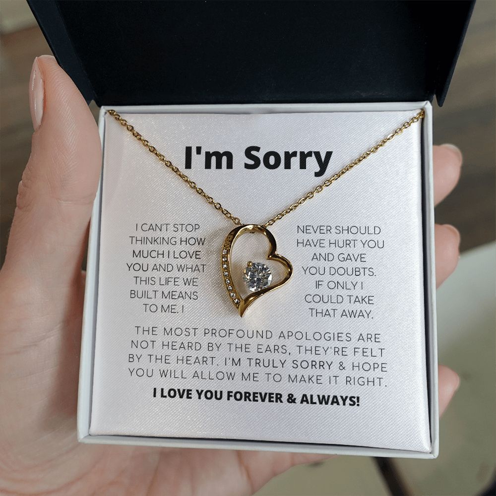 Apology Gift For Her - I'm Truly Sorry - Forever Love Necklace