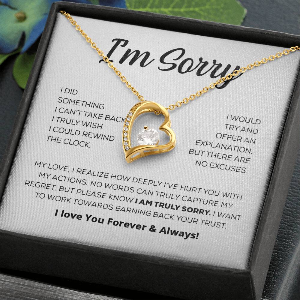 Apology Gift For Her - I'm Truly Sorry - Forever Love Necklace