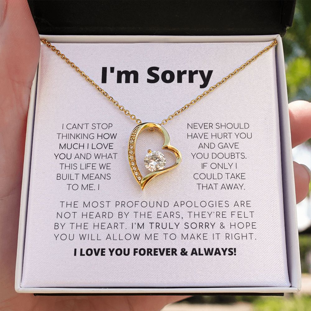 Apology Gift For Her - I'm Truly Sorry - Forever Love Necklace