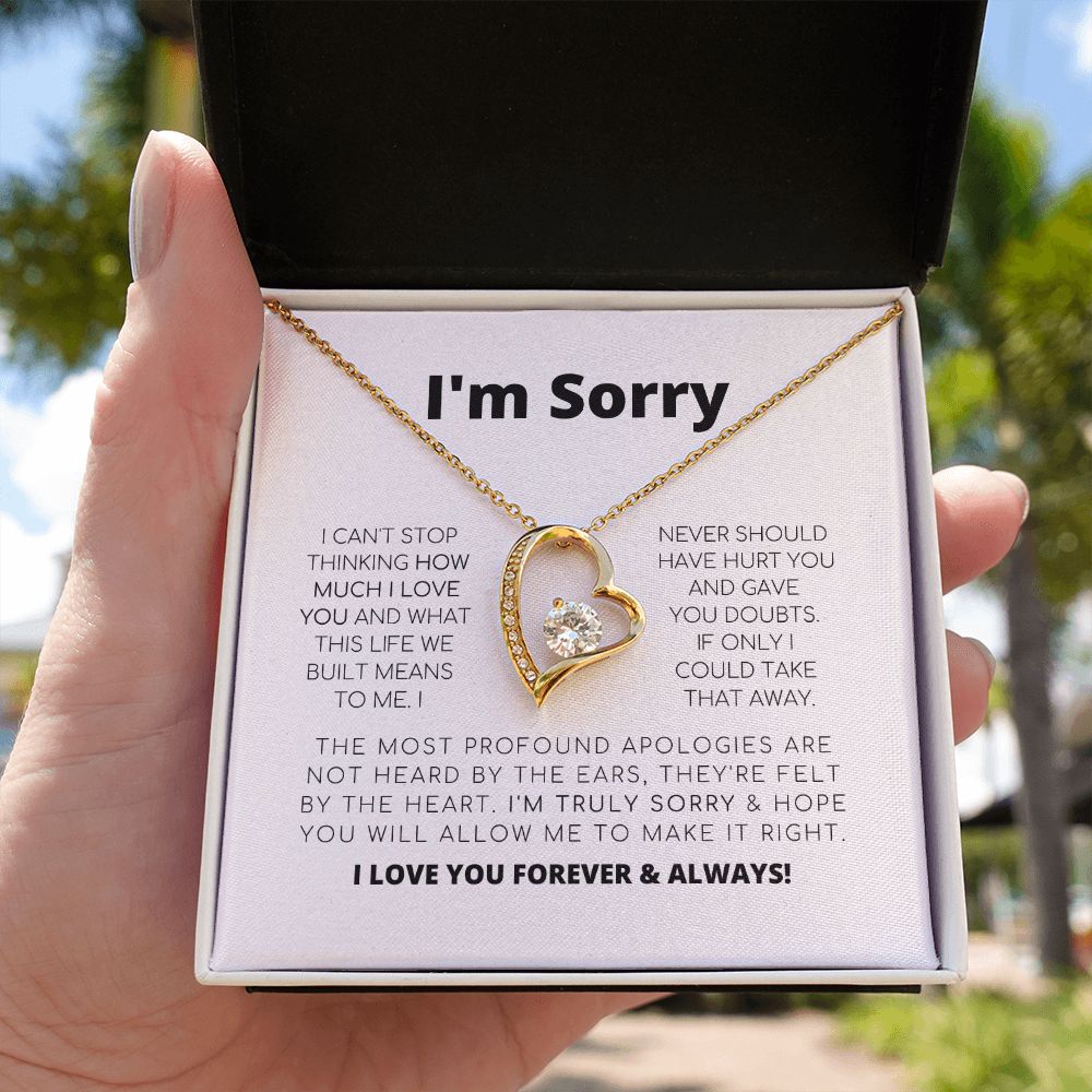 Apology Gift For Her - I'm Truly Sorry - Forever Love Necklace