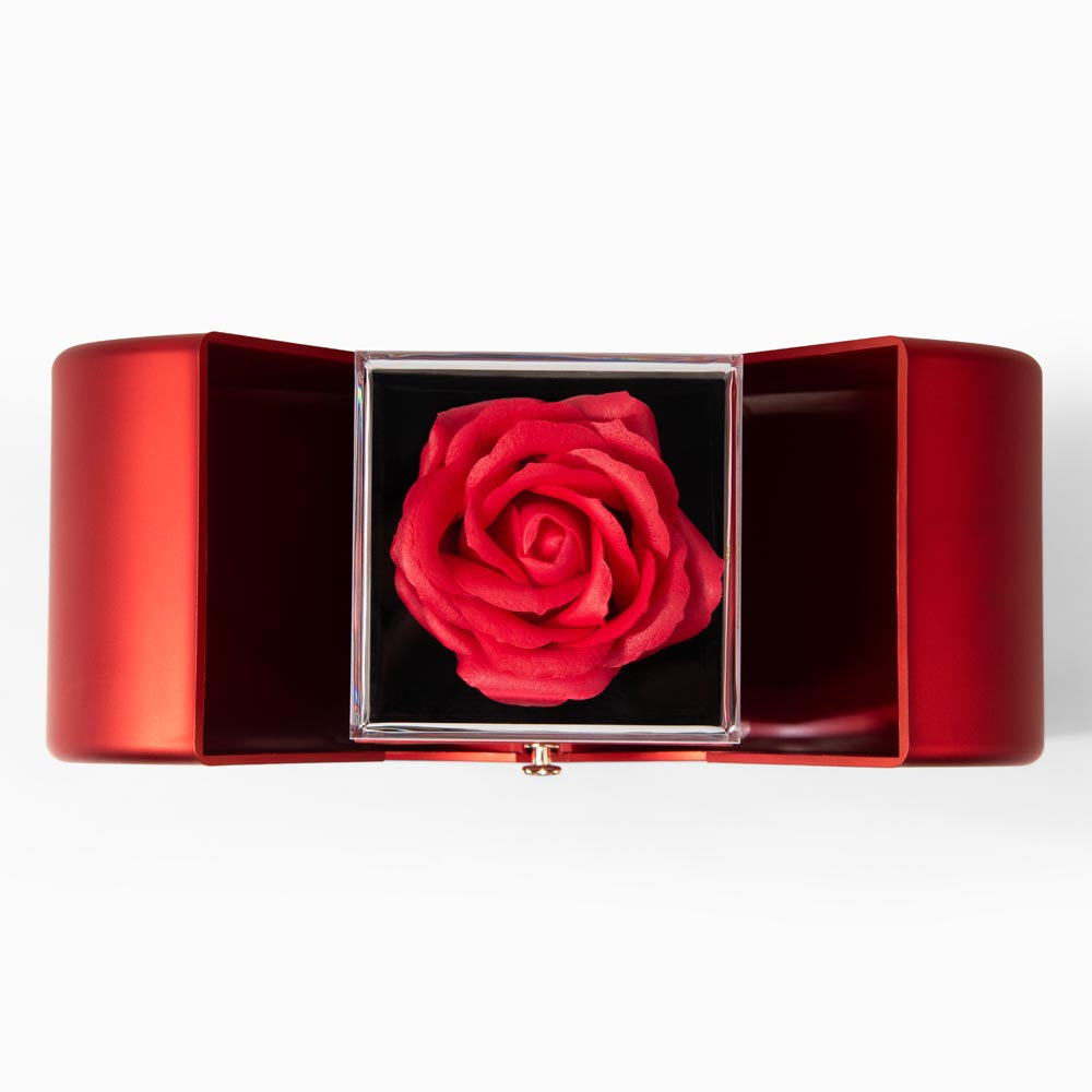 Apology Gift For Her - Love Knot Necklace with Red Heart Rose Box