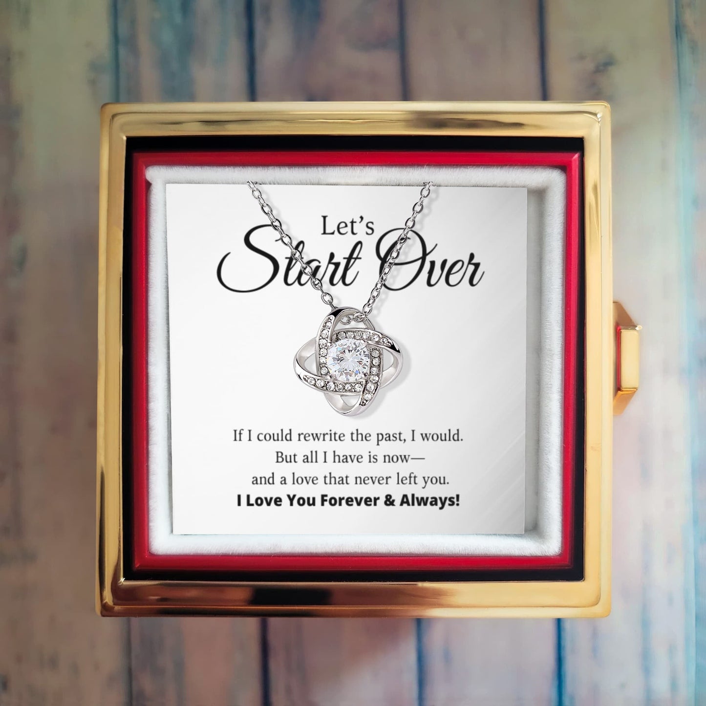 Let's Start Over - Love Knot with Rotating Rose Gift Box
