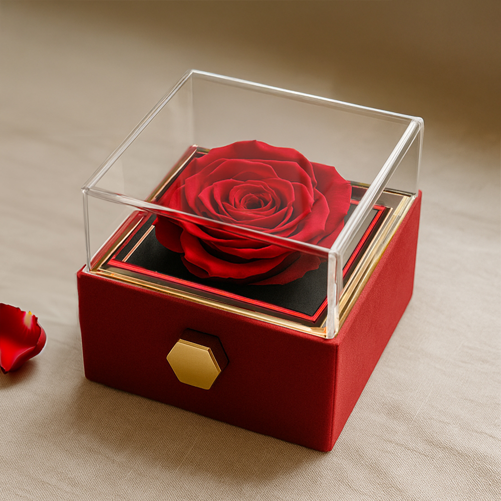 Apology Gift For Her - Love Knot with Rotating Rose Gift Box