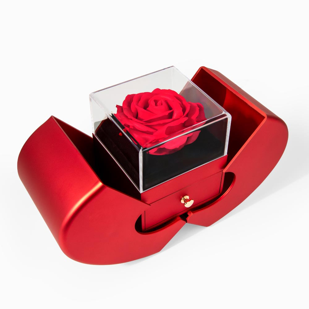 Apology Gift For Her - Alluring Beauty Necklace with Red Heart Rose Box